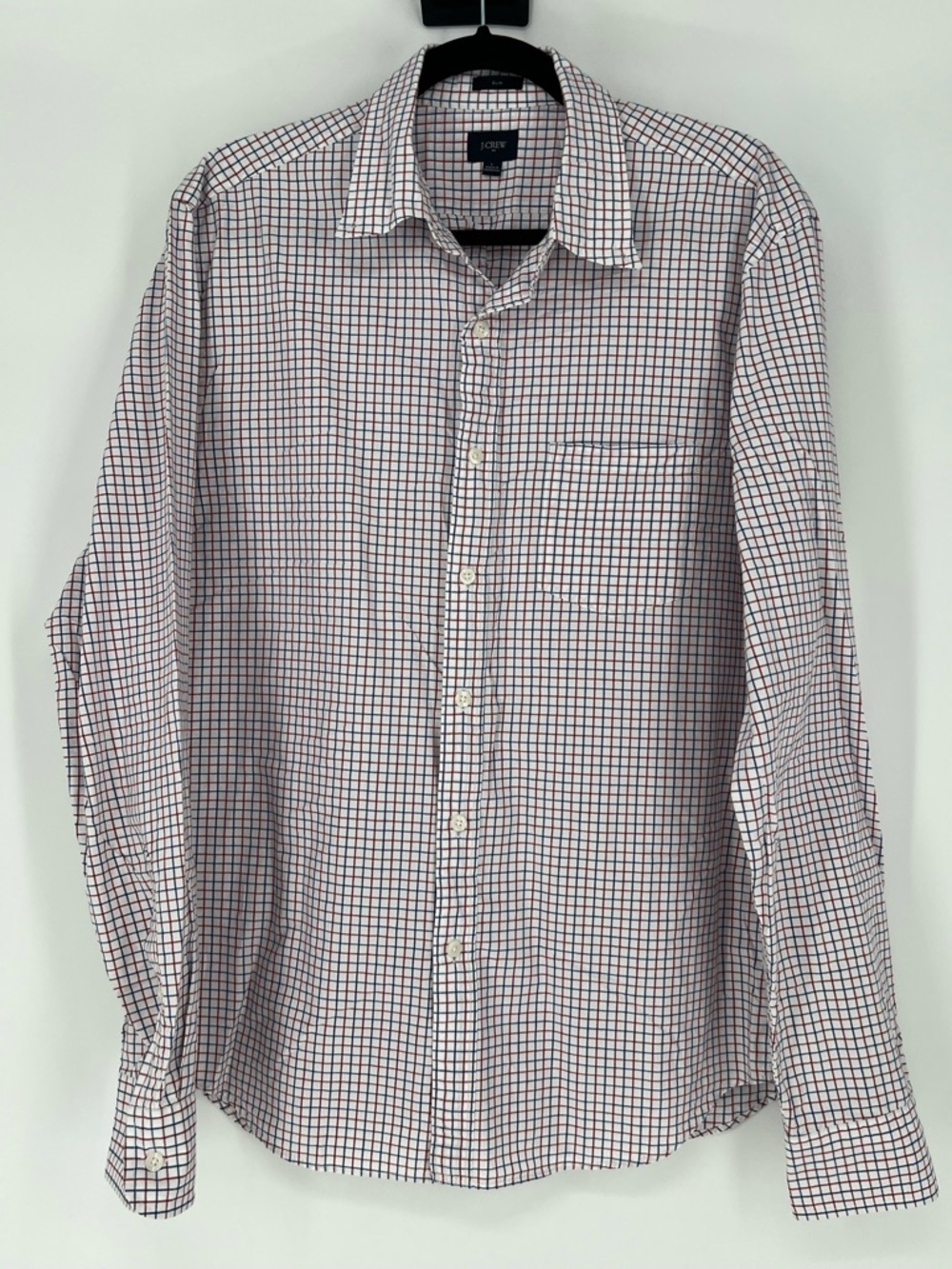 J. Crew‎ Factory men's shirt in slim-fit cotton poplin  button-down.